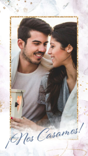 invitacion digital virtual boda manchas azul violeta acuarela pintura dorado pinceladas