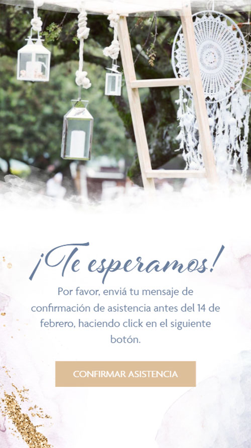 Invitacion digital boda elegante delicada confiramcion watsapp