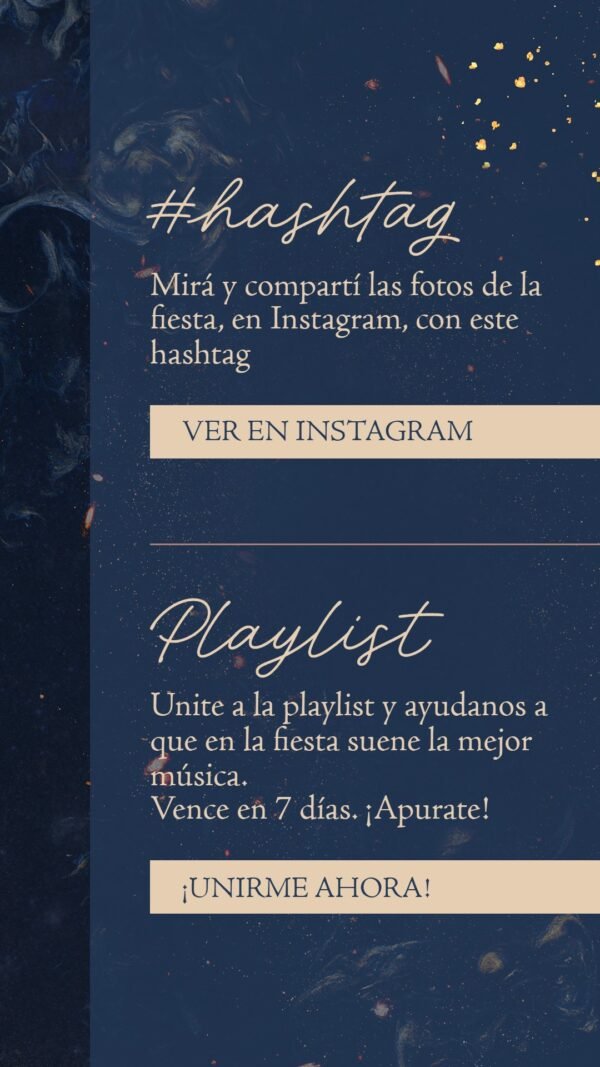 invitacion online, invitacion digital, boda, sobrio, azul, playlist, hashtag instagram