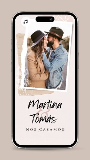 invitacion digital boda nude natural