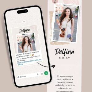 invitacion digital 15 años cumple envío whatsapp tarjeta online