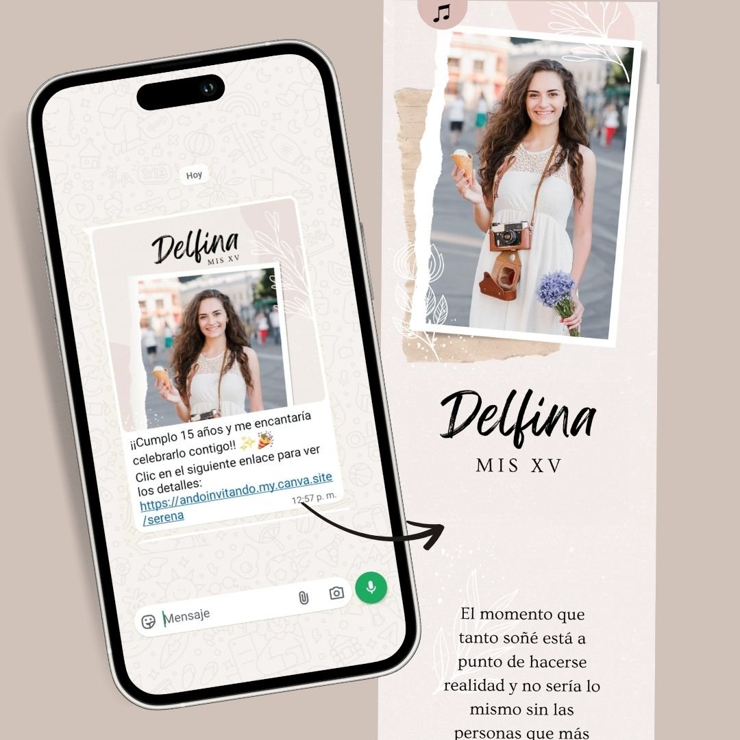 invitacion digital 15 años cumple envío whatsapp tarjeta online